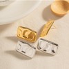 Hammered Rectangle Stud Earrings Minimalist Geometry Earringsfor Women