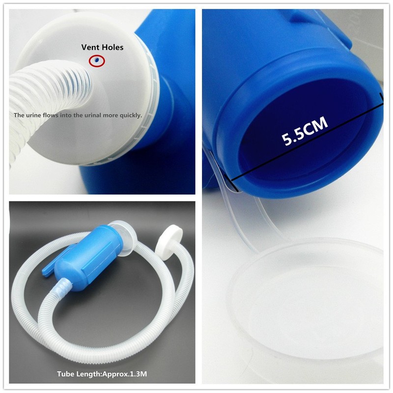 YUMSUM Men's Male Bed Urinal Potty Pee Bottle 2000ML Collector