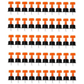 Fabselection 50pcs Tile Leveler Spacers, Reusable Tile Leveling System Kit with Special Wrench, Installation Tool Kit for Building Walls Floors