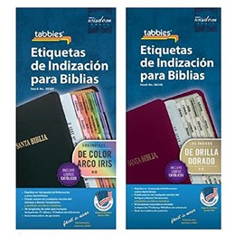 Deluxe Spanish Bible Tab Set Gold + Rainbow Tabs Set & New Testaments