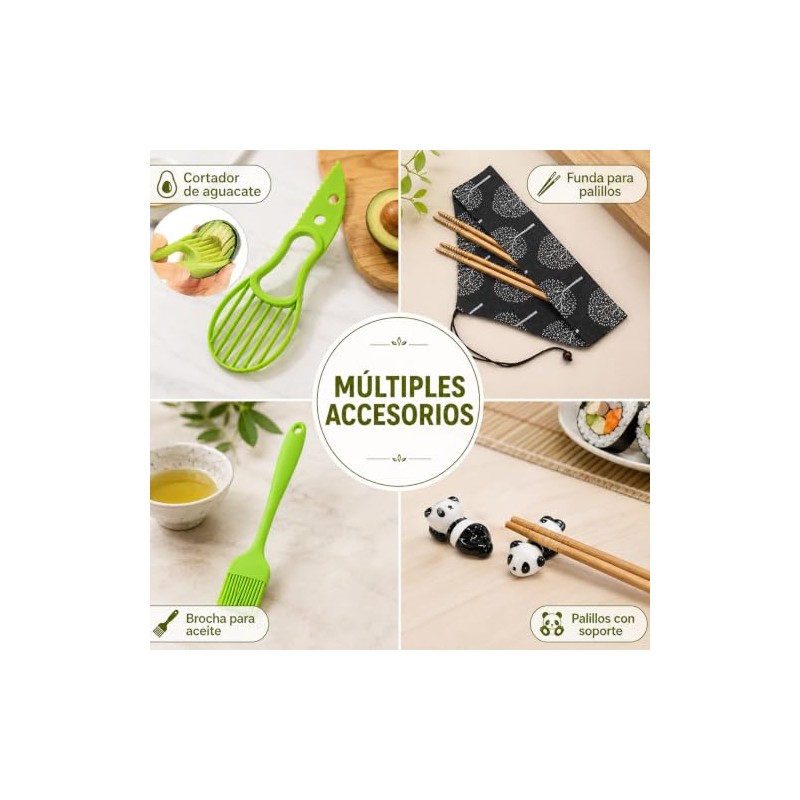 Kit para Hacer Sushi 18 en 1, Ideal para Principiantes