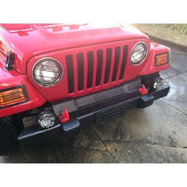 20 Front Bumper License Plate Tag Holder Mount Mounting Relocator Adapter Kit Bracket for Jeep (All Models) Quantity Discount(9.95$ to 6.50$) (Each with 2 Screws + 4 Bolts & 4 Built in Nuts) (20)