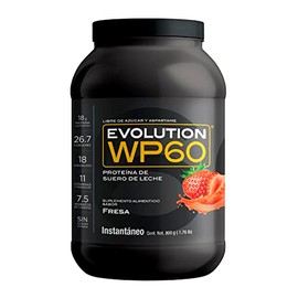 EVOLUTION, Protena de Suero de Leche, WP60, Whey Protein, 18 Aminocidos, 11 Vitaminas y Minerales, Low Carb, Post Workout, Sabor Fresa, 26.7...       