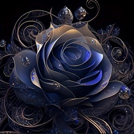 Flower Diamond Art Kits for Adults, Rose Diamond Painting Kits, Dimond Art Paintings Kit, Diamond Dot, Gem Painting Kit, Crafts for Adults,Paint by Diamonds Crystal Art Home Wall Decor Gifts 14x14inch