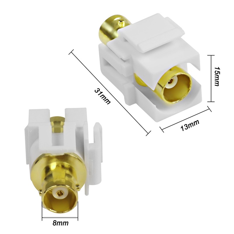 XMSJSIY Keystone BNC Jack Female to Female Coupler Adapter BNC