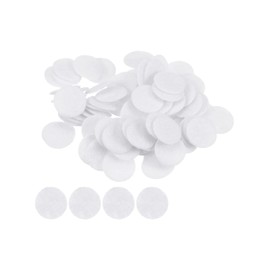 HARFINGTON 100pcs Round Felt Circles, 10mm 3/8" Pre Cut Felt Craft Pads Non-Woven Mini Felt Fabric Circles for DIY Sewing Handcraft Cut Projects Craft Finishing, White