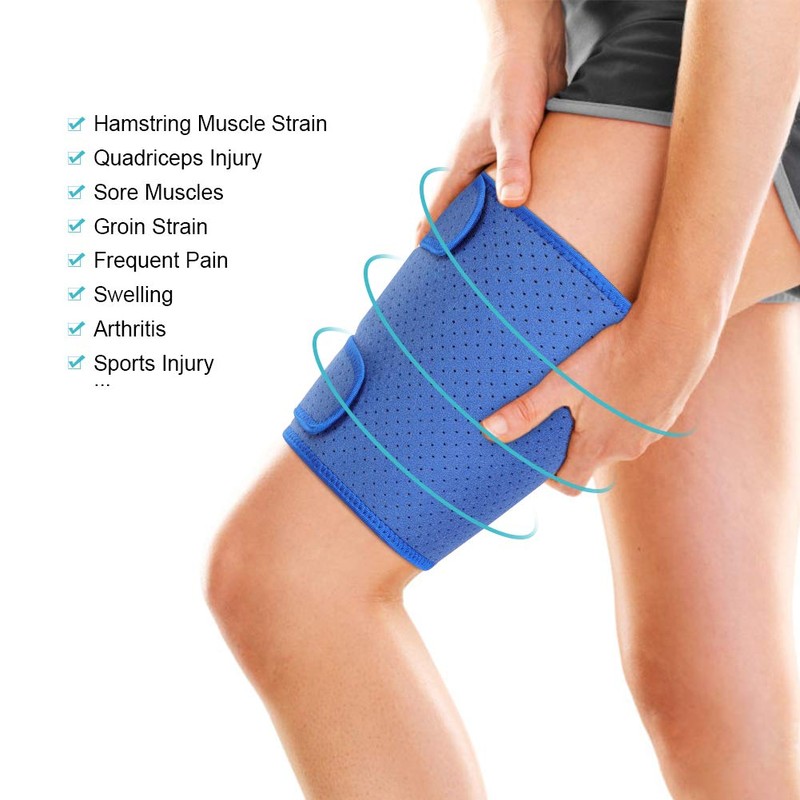 Breathable Thigh Support, Neoprene Thigh Compression Support Sleeve Wrap for