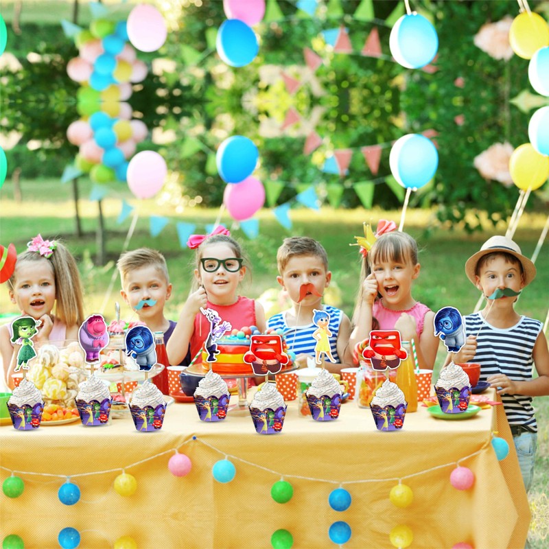 Insde Outt 2 Cupcake wrapper - Birthday Decorations.