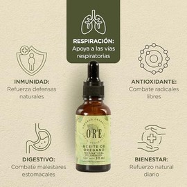 Ore 3 pack Aceite de Orégano Orgánico, 100% Natural, 80% Carvacrol, 30 ml, Pack de 3 Goteros de Aceite de Orégano Silvestre y Orgánico 3 pack