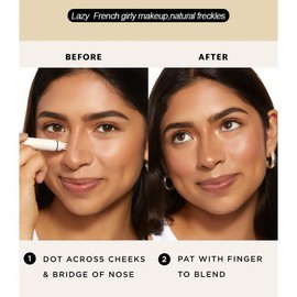 Freckle Stamp,Freckle Pen,Faux Freckles,Speckle Freckle,Makeup Pen,Long Lasting Effect,Waterproof & Smudge-Proof,Natural Freckles Makeup Tool With Special Sponge,Suitable for All Skin Types(MEDIUM)