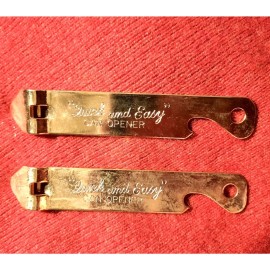 Vaughan Vintage Can Opener Rare Gold Vaughan 1956 Quick and Easy Can and Bottle Opener S