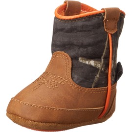 M&F Western Kids Baby Boy's Baby Bucker Gunner (Infant/Toddler) Mossy Oak/Orange 4 Toddler M