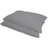Night Zone Easy Care Polycotton Housewife Pillow Cases, Grey, Pair