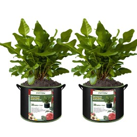 FVOTNW 2-Pack 30 Gallon Plant Grow Bags, Thickened Nonwoven Fabric Pots with Handles,Durable Garden Planters Aeration Gardening Container to for Plants, Vegetables, and Flowers
