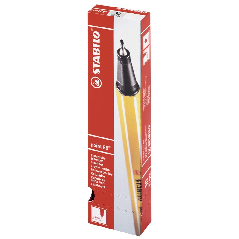 Fineliner - STABILO point 88 - Pack of 10 -