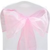 Time to Sparkle 10pcs 22x280cm Baby Pink Organza Sashes Wider