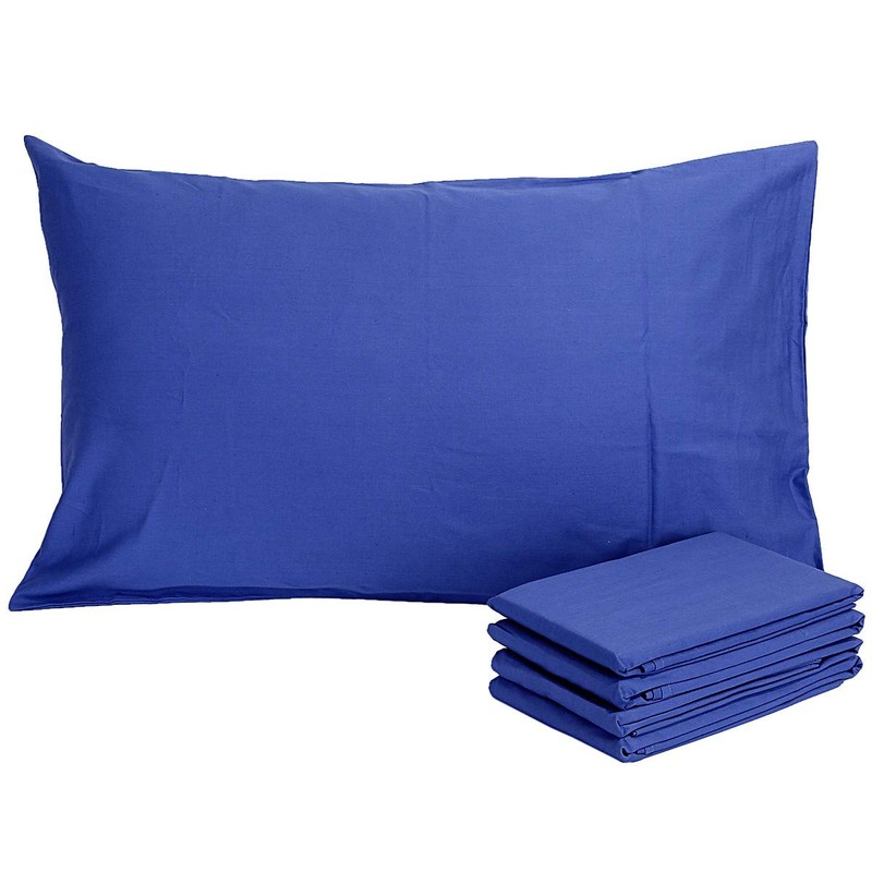 mookaitedecor 100% Cotton Pillow Cases Blue 2 Pack, 400 Thread