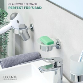 bremermann® LUCENTE Bathroom Range - Soap Dish, glass & chrome-plated stainless steel
