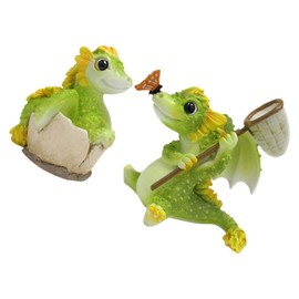 SUPVOX Resin Dragon Garden Statue Small Dragon Figurine for Garden Ornaments Outdoor