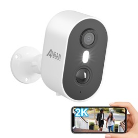 ANRAN Security Cameras Wireless Outdoor,2K 3MP Battery Powered Indoor Home Security Camera with AI Motion Detection & Color Night Vision,2-Way Talk Spotlight Siren Alarm, Work with Alexa,Waterproof