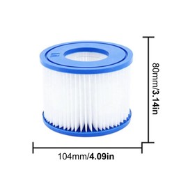 12 Pack Type VI Hot Tub Filter Cartridge,Compatible with Lay-Z-Spa, Coleman SaluSpa,90352E 58323 58324 58323E 90427E, Bestway Saluspa Lay-Z-Spa Hot Tub Filter Cartridge