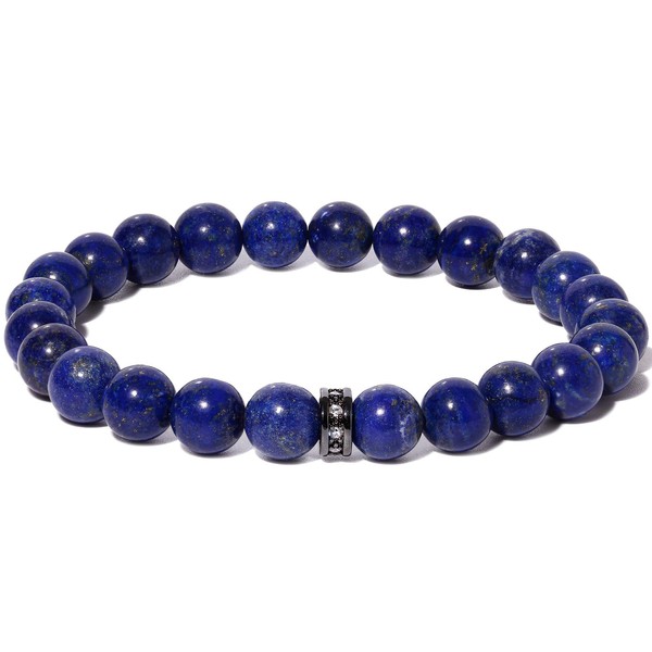 Lightock - Pulseras de abalorio de piedras preciosas semipreciosas naturales