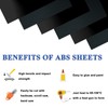 ABS Plastic Sheet 12" x 16" x 0.06" 6 Pack,Moldable