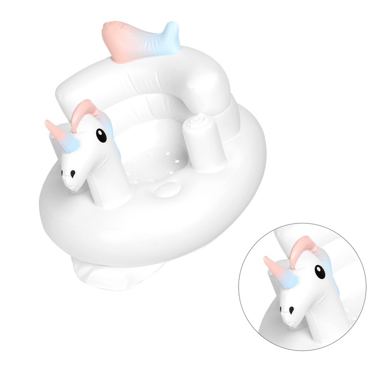 Baby Chair Inflatable Cute Animal Pattern Large Base PVC Soft