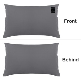 Grounding Pillowcase for Sleep, Contains 5% Silver Fibers, Cotton Grounding Pillowcase, Improve Sleep, Relieve Pain 20x36IN,Grey