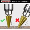 NORTOOLS Step Drill Bit Sets 2 PCS HSS TiN Coated