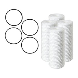 CFS – 4 Pack Sediment Water Filter Cartridges with 4 O-Rings Compatible with Pelican Water PC40 Models – Removes Bad Taste & Odor – Whole House Replacement Filter Cartridge – 5 Micron – 10" Cartridge