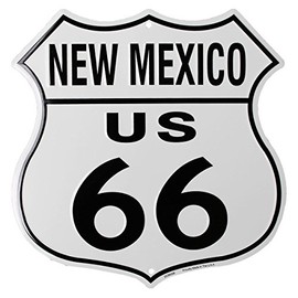 Flagline Route 66 (New Mexico) - 11.5 in x 11.5 in Aluminum Highway Shield