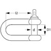 10 x Shackles Straight Black Galvanised 8 mm Round Shackle