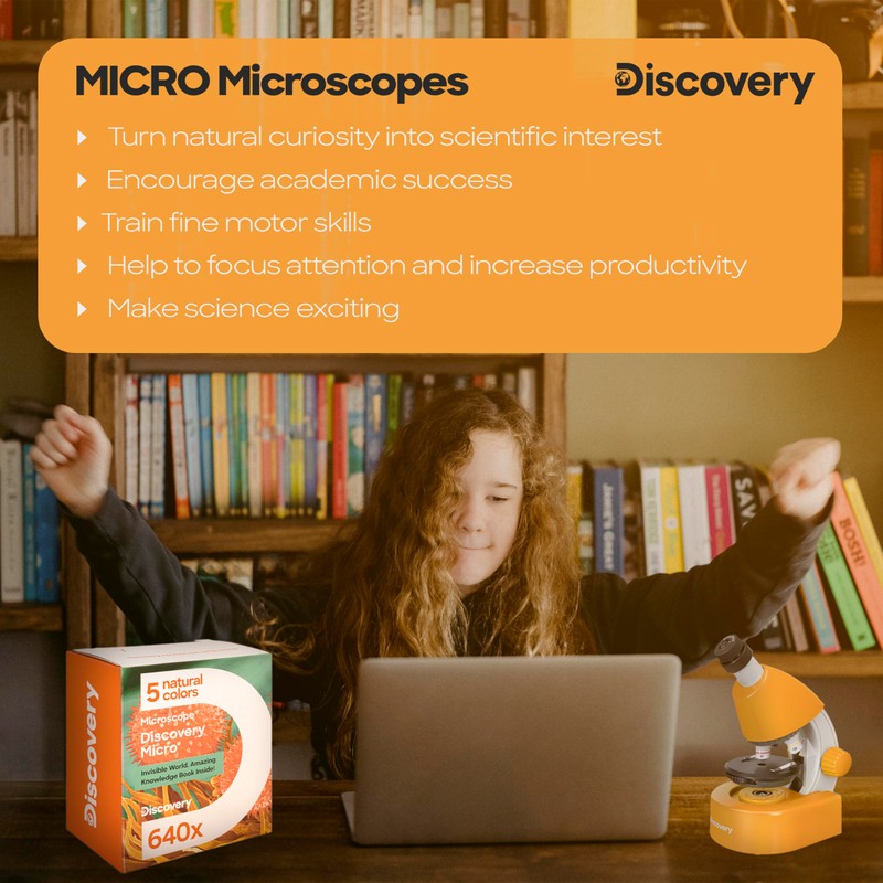 DISCOVERY Micro Solar Educational Microscope for Kids and Beginners with