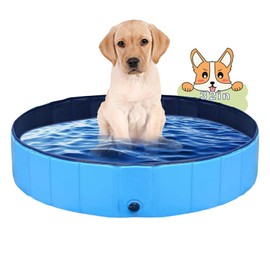 PJZP Dog Pool Foldable pet Pool Dog Swimming Pool Portable Suitable for Indoor and Outdoor use (32x8in)