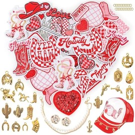 Western Cowgirl Patches for Clothing Iron On: Meneng 35Pcs Western Embroidered Patch DIY Crafts for Women Girls Cowgirls - Cute Sew On Patches for Jacket Shirt Hats Bags