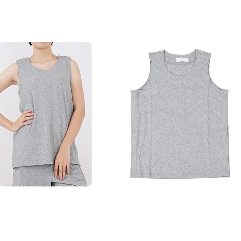 Unisex Cotton Vest Easy Wear Removal Side Full Opening Sleeveless