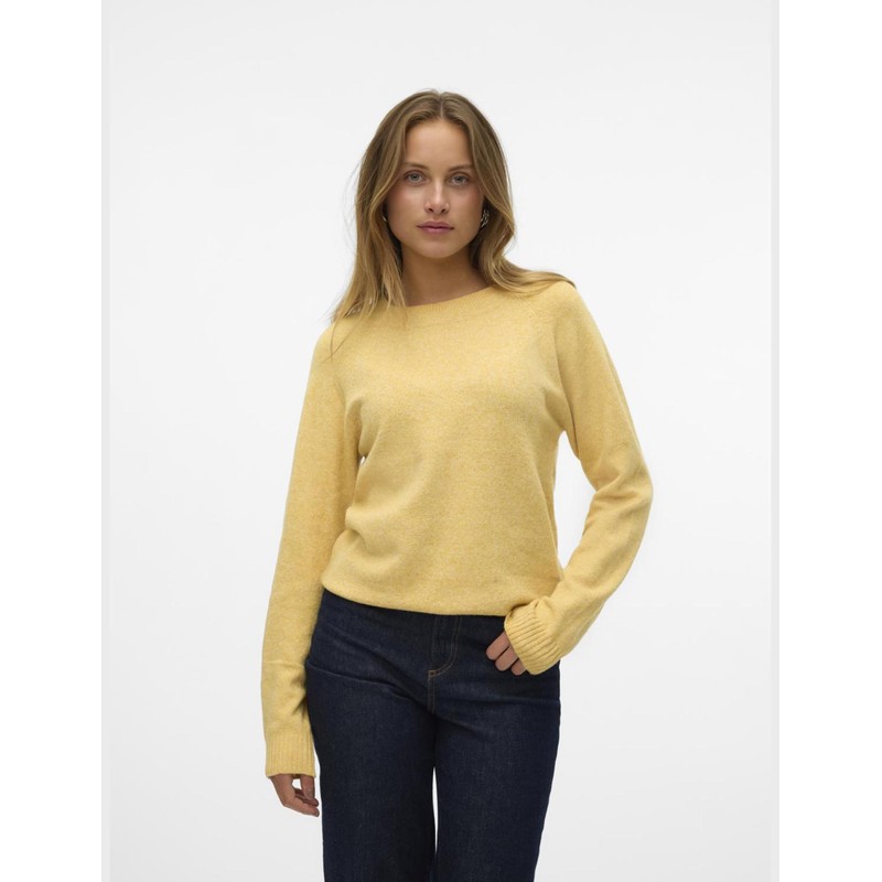 VERO MODA Women's Vmdoffy LS O-Neck Blouse Noos Blouse, Golden