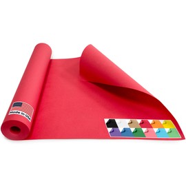 Paclord USA Made 18" x 1200" Christmas Red Kraft Paper Roll, 45 lbs Thickness, American Quality Kraft Paper for School, Poster Arts, Bulletin Board - Odorless, Non-Toxic, Safe for Kids