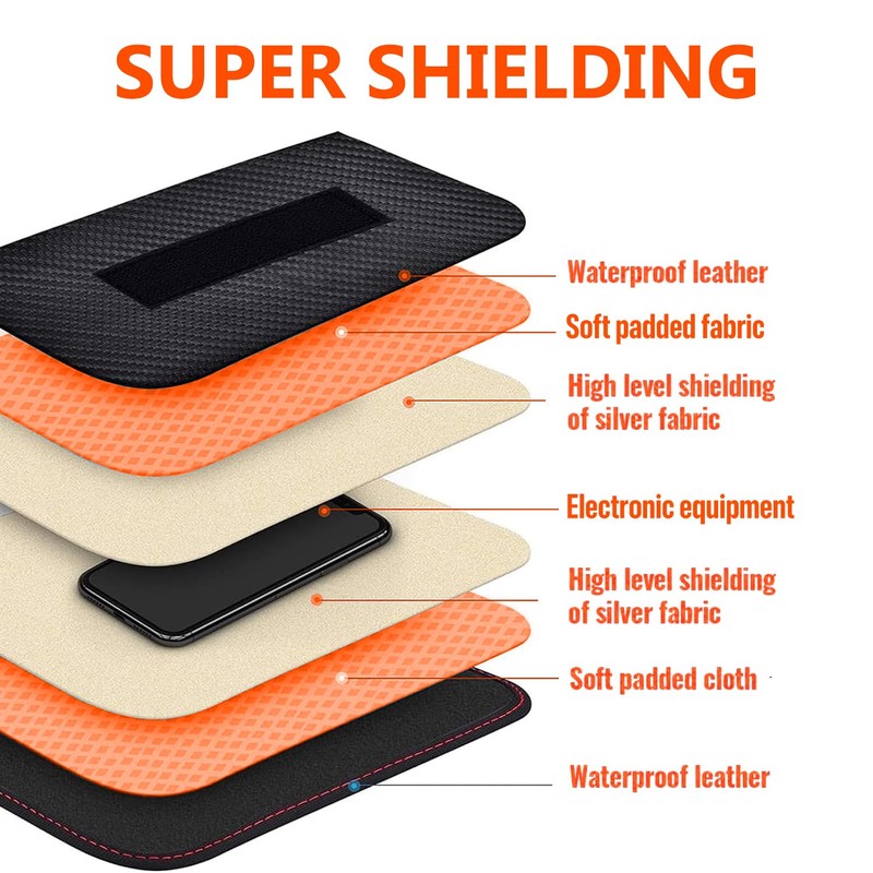 FUZVOL 2 Pack Faraday Pouch for Car Keys RFID Blocking