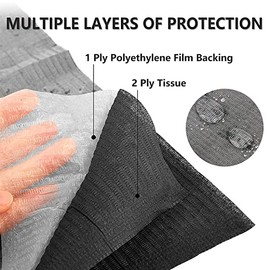 Unihuby Unihuby Black Dental Bibs 50pcs Tattoo Bibs Disposable Dental Bibs 13" x 18" in Tattoo Table Covers Clean Pad Premium Waterproof Tattoo Bibs Tattoo Tablecloths Clean Pad Patient Bibs Dental Napkins