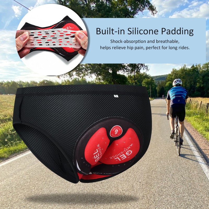 Men Bike Underwear Breathable Padded Bicycle Briefs Cycle Underwear Shorts