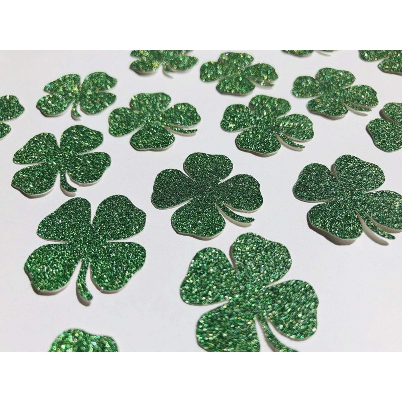 50 x Green Lucky Four Leaf Clover Table Confetti/Scatter, St.