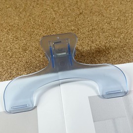 ZAAWUUT 2 Pieces Book Page Clips for Reading,Portable Page Opener Holder Bookmark Clip for Fixing Sheet Music Maps Recipes (Translucent Blue)