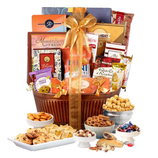 Broadway Basketeers Chocolate Food Gift Basket Snack Gifts for Women, Men, Families, College, Appreciation, Thank You, Congratulations, Corporate, Get Well Soon, Care Package