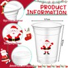 Qinyoung 120 Pieces Christmas Plastic Cups Bulk 12 oz Xmas