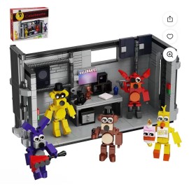 5in1 Security Breach Freddy Building Block Toy Anime Action Figures Models Colle