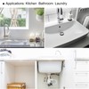 sourcing map ABS Drain Pipe Expandable Sink Tubing Flexible Drainage