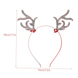 NOLITOY 2pcs Festival Hair Hoops with Deer Horn Design and Bell Decor Creative Hairbands for Parties and Celebrations Durable and Comfortable Headbands Rose Gold and Red