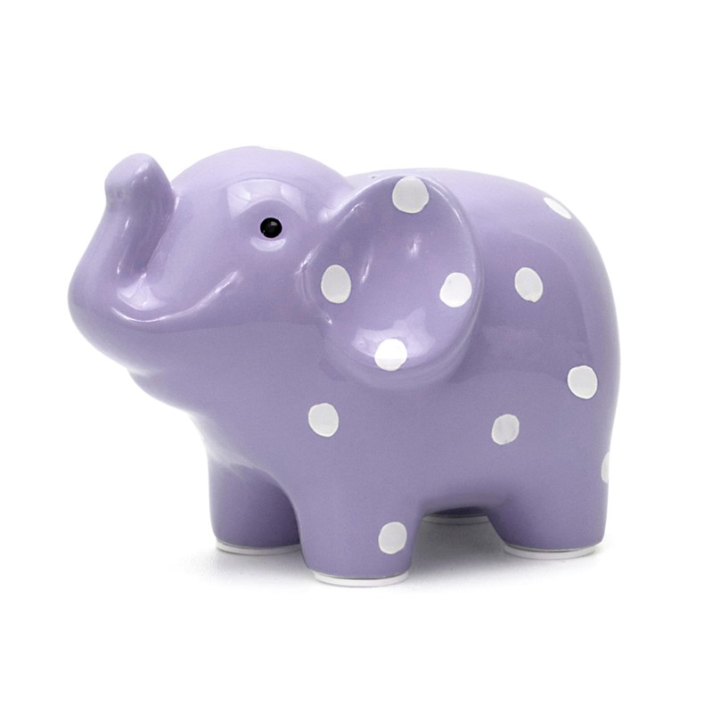 Child to Cherish Ceramic Polka Dot Elephant Piggy Bank for